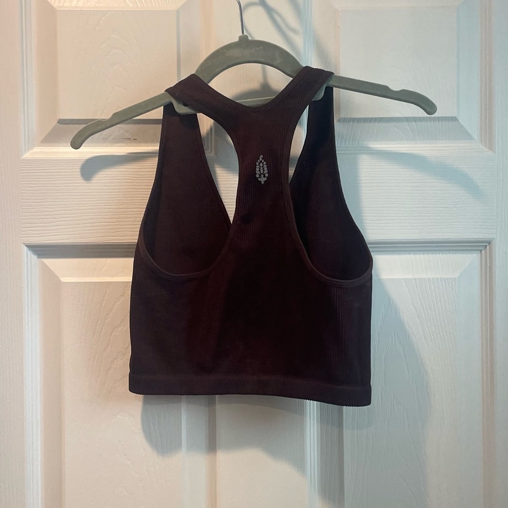Free People Movement Maroon Razorback Bra Top - Picture 6 of 7